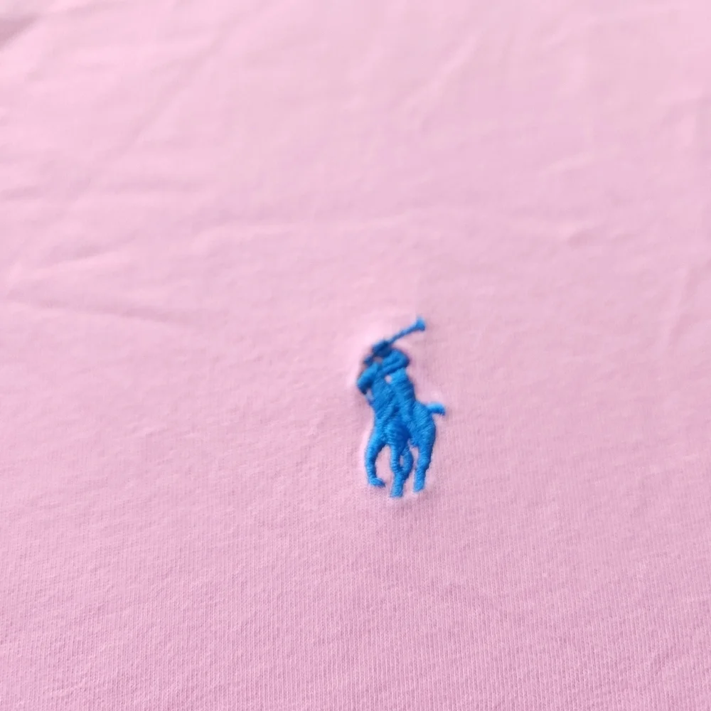 Ralph Lauren Polo 100% Cotton Pink V-Neck Sz L